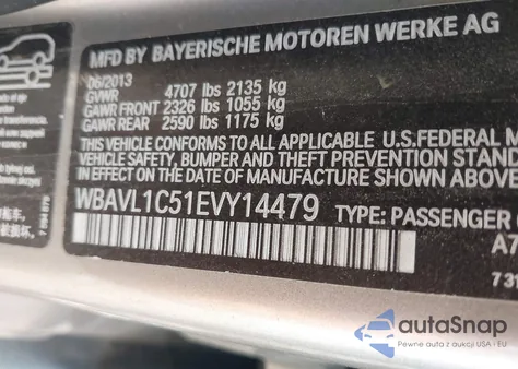 2014 BMW X1 xDrive28I z USA, uszkodzony, nr VIN WBAVL1C51EVY14479